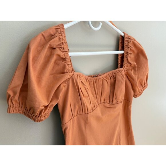 ASTR The Label NWT Wendy Puff Sleeve Mini Dress in Papaya Size Small REVOLVE - Picture 5 of 12
